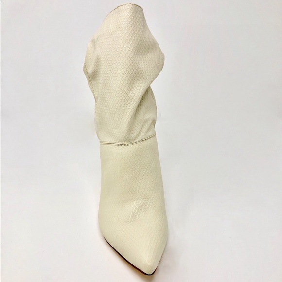 Cream Slouch Ankle Bootie - Picture 3 of 4